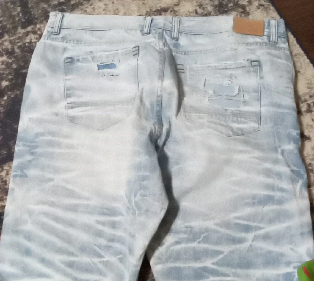 Jordan Craig Light Blue Distressed Men’s Denim Shorts 44